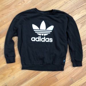 Black adidas crew neck sweatshirt